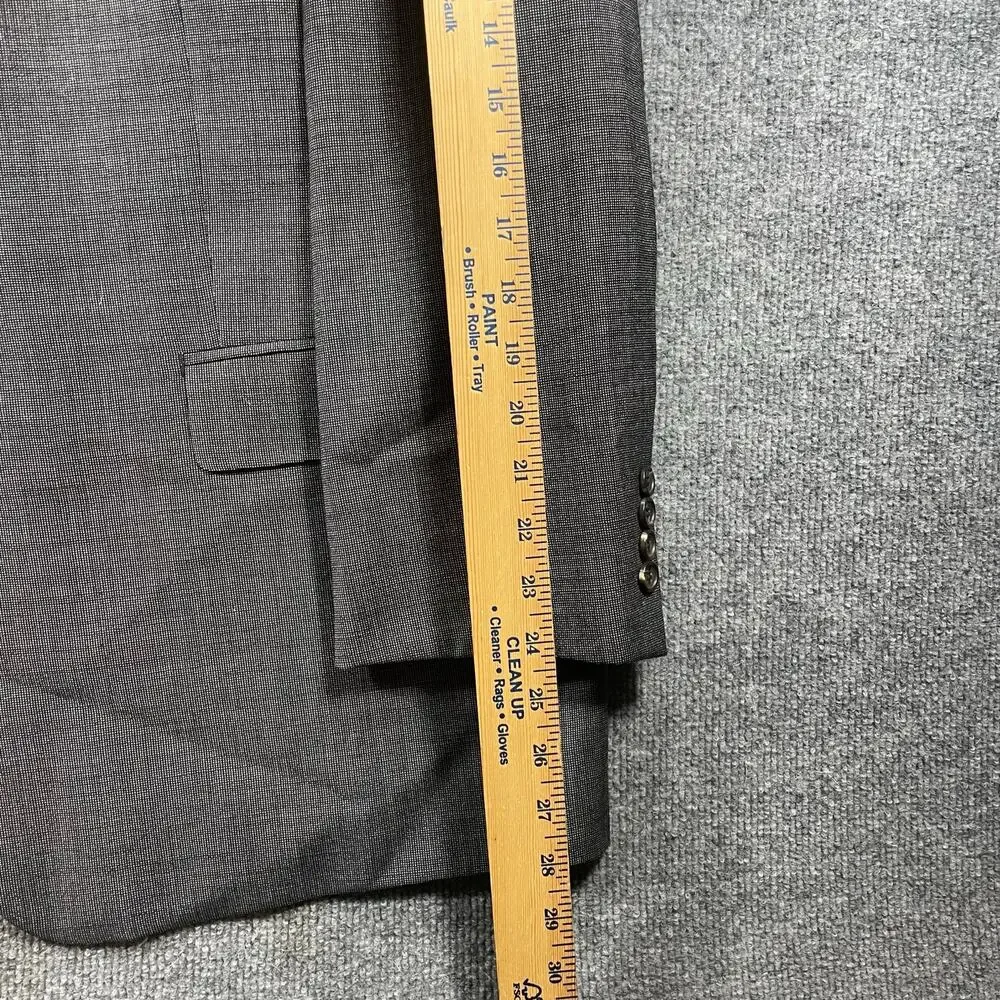 Lauren Ralph Lauren Blazer 46R Slate Gray 100% Wool Single Breast 4 Button Cuff